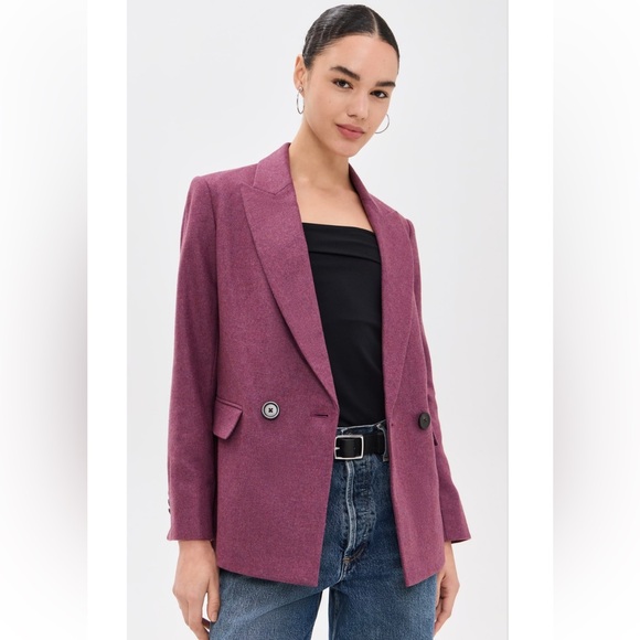 New Veronica Beard Sevyn Dickey Wool Jacket in Vintage Orchid - Picture 2 of 10